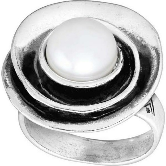 Silpada Lily Pearl Ring Size 7 - Picture 5 of 6